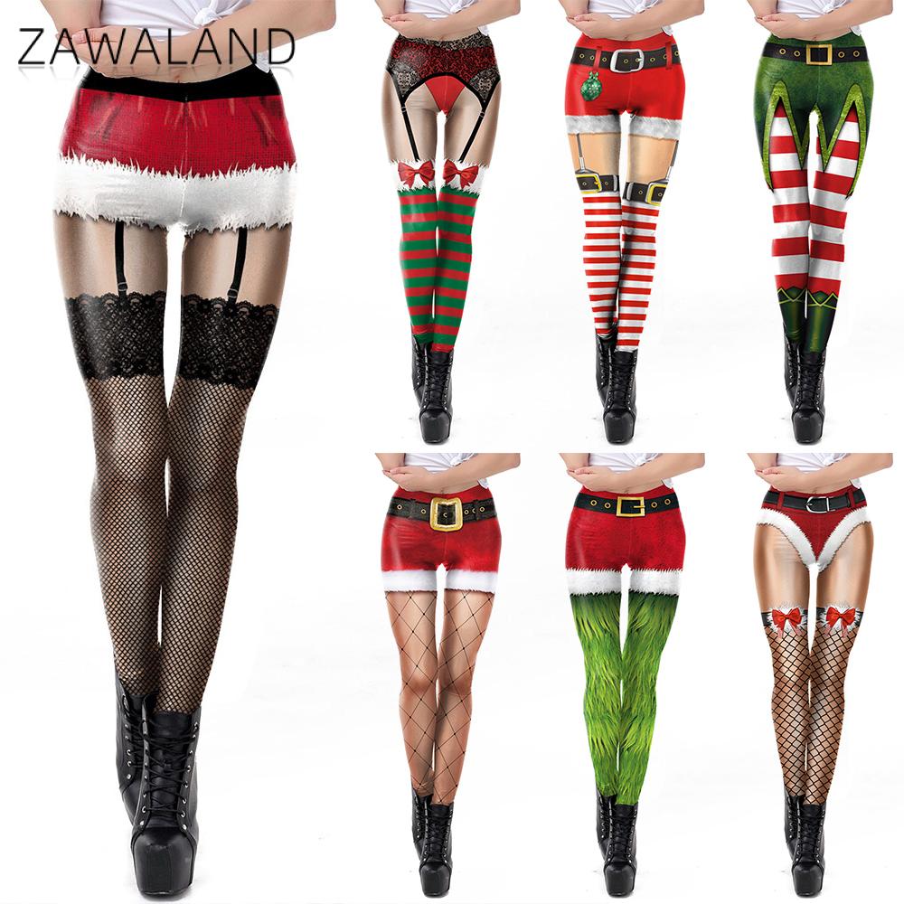Yoga Of Fitness - Zawaland Weihnachts-Yoga-Leggings für Damen, lustige rote